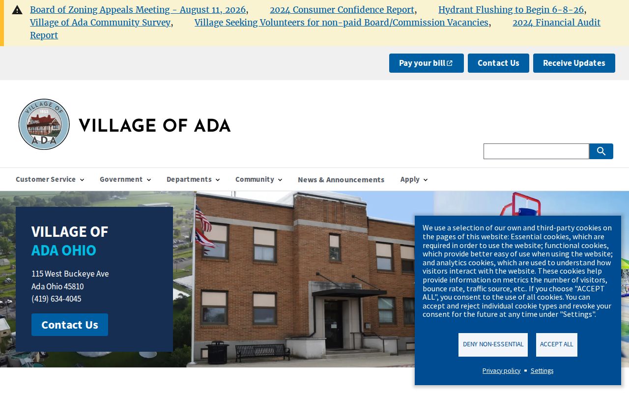 Ada court docket for Hardin County source image for Ada village government context