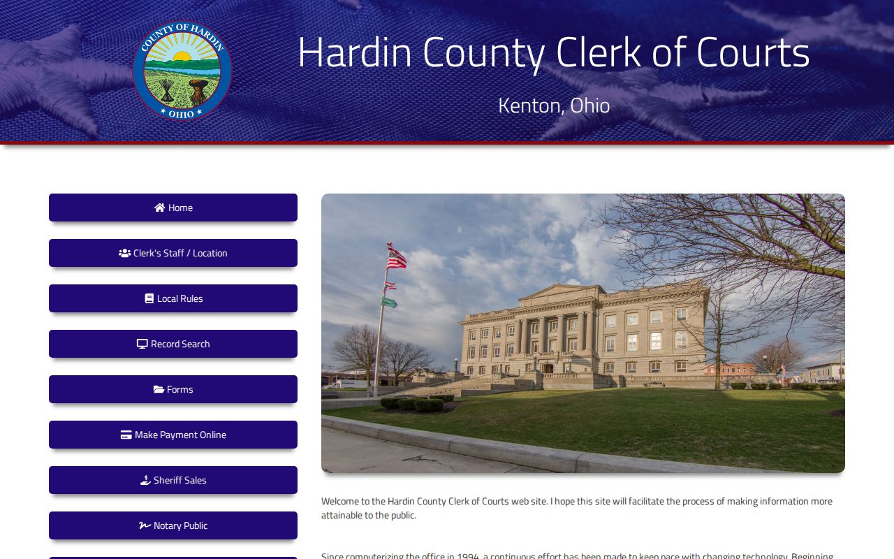 Hardin County civil docket Clerk of Courts record-search source