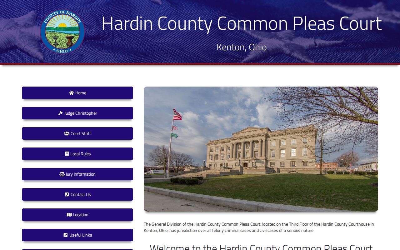 Hardin County civil docket Common Pleas Court source