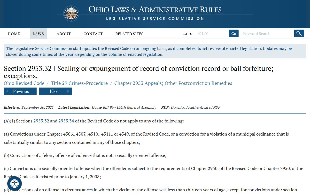 Hardin County criminal docket adult record sealing statute source