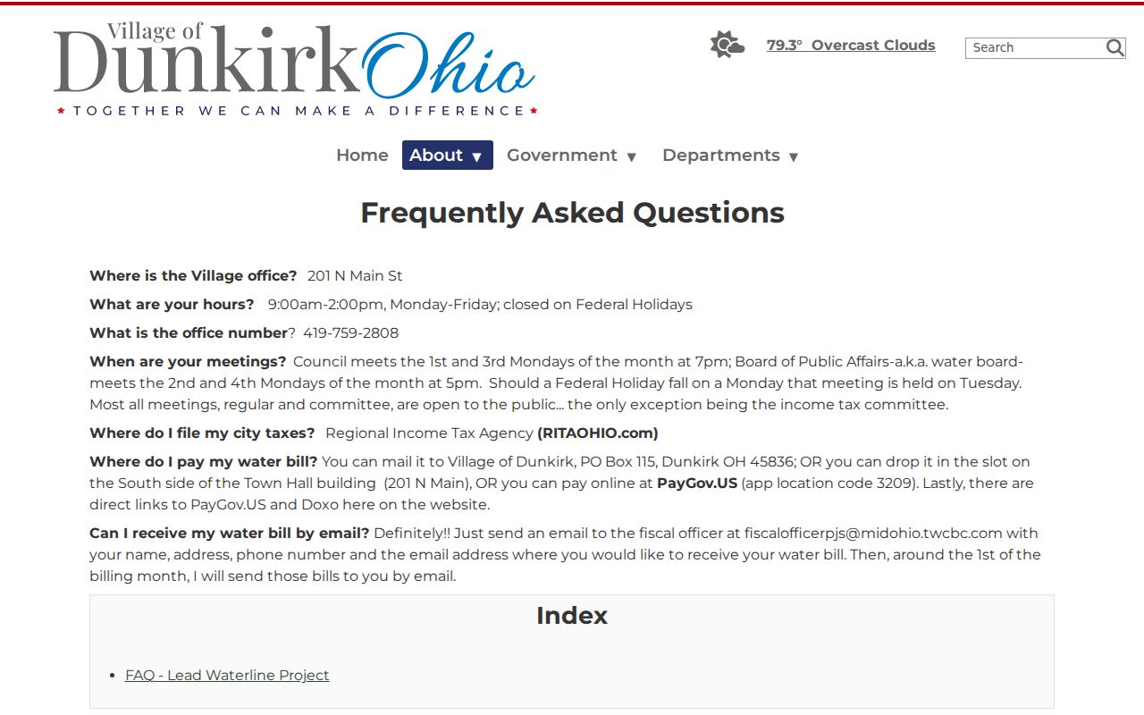 Dunkirk court docket for Hardin County source image for village office contact information
